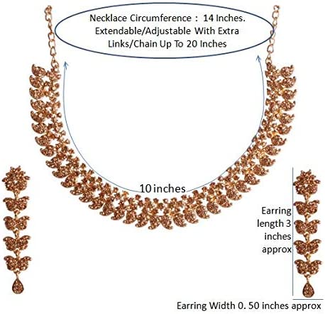 Touchstone Hollywood Glamour crystals rhinestones paisley motif grand jewelry necklace in antique gold or white tone for women - Image 6